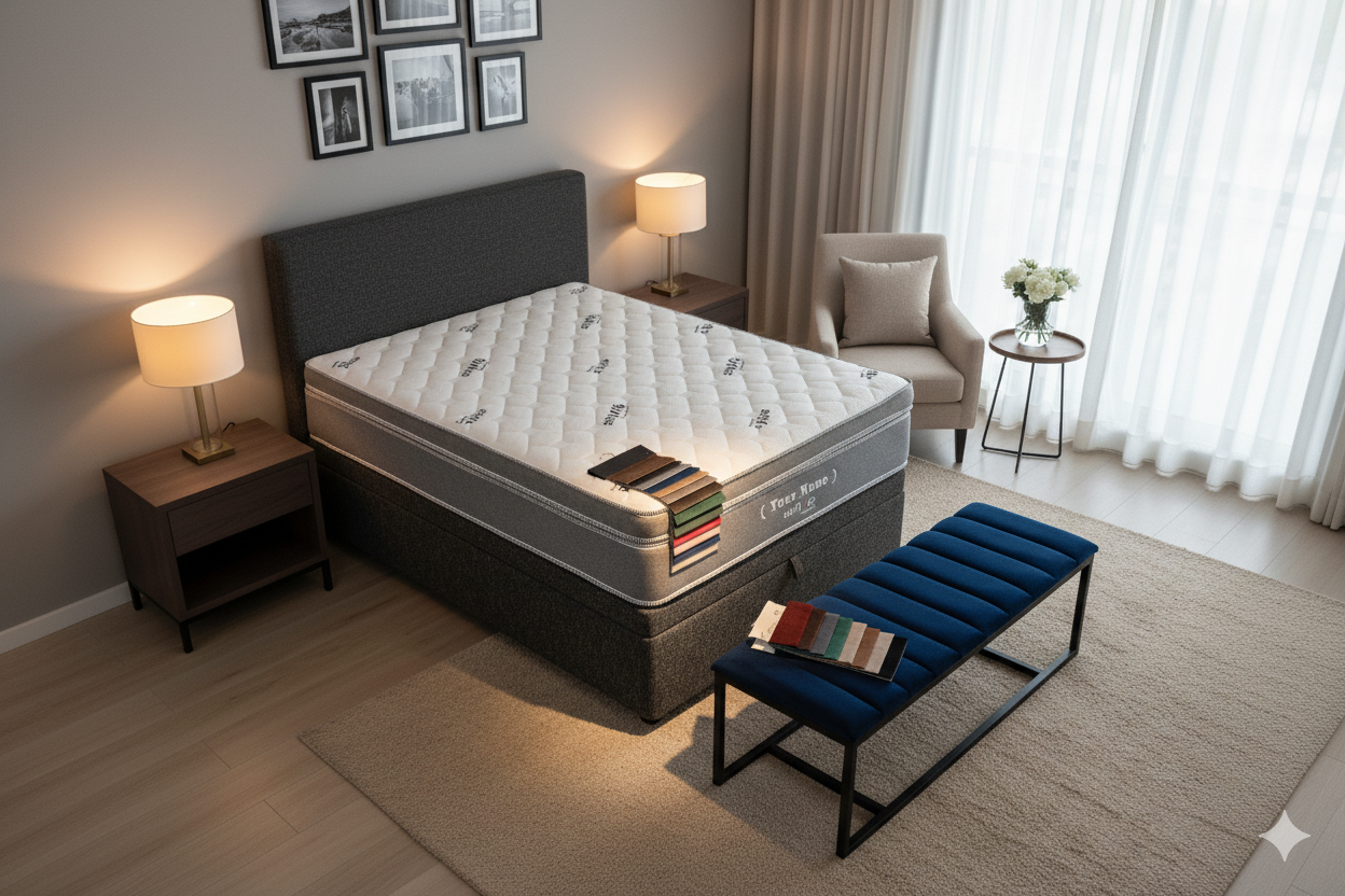 Softlife Pin Decorated Upholstered Bench