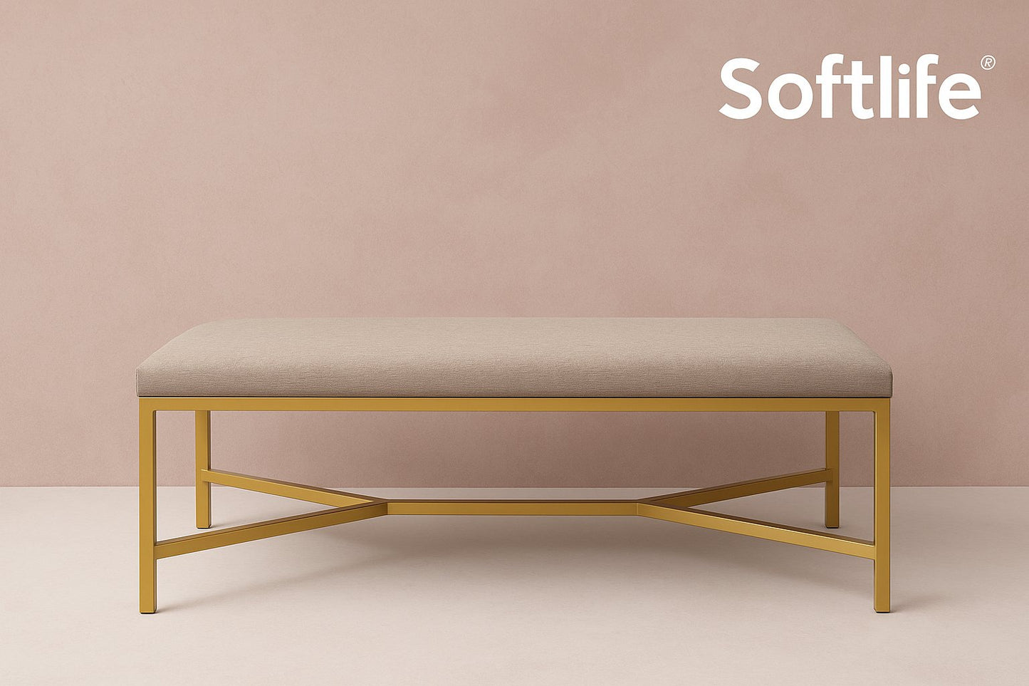 Softlife Pin Decorated Upholstered Bench